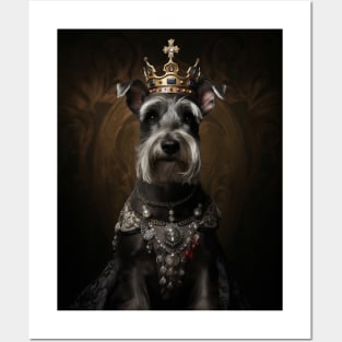 Elegant Miniature Schnauzer - Medieval German Queen Posters and Art